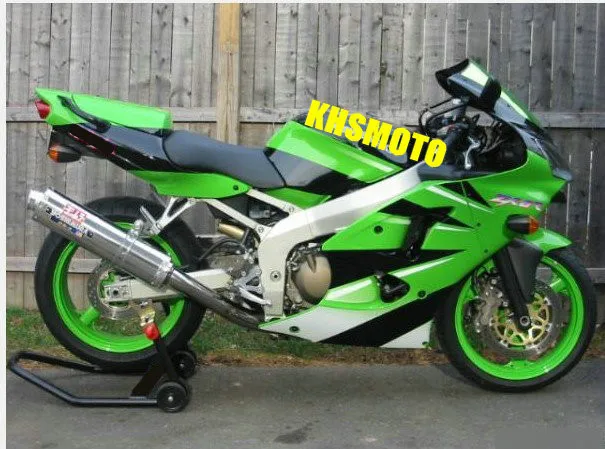 Литья под давлением обтекателя комплект для Kawasaki Ninja ZX6R 00 01 02 ZX6R 636 2000 2001 2002 обтекатель зеленый, белый комплект+ подарки SL55