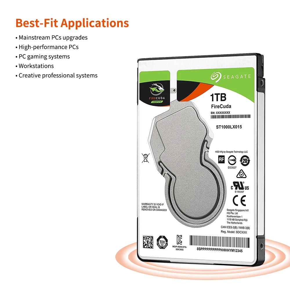 Seagate 1 ТБ ноутбук SSHD Гибридный внутренний жесткий диск 2 5 &quot7 мм 5400 об/мин SATA 6