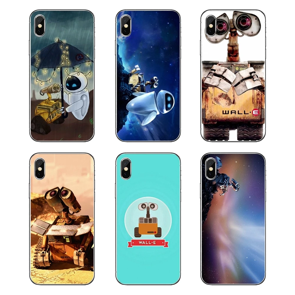 TPU Transparent Case Covers For Xiaomi Redmi 4X S2 3S Note 3 4 5 6 6A Por Pocophone F1 Mi Wall-E Robot Wall E Movie Art Poster |