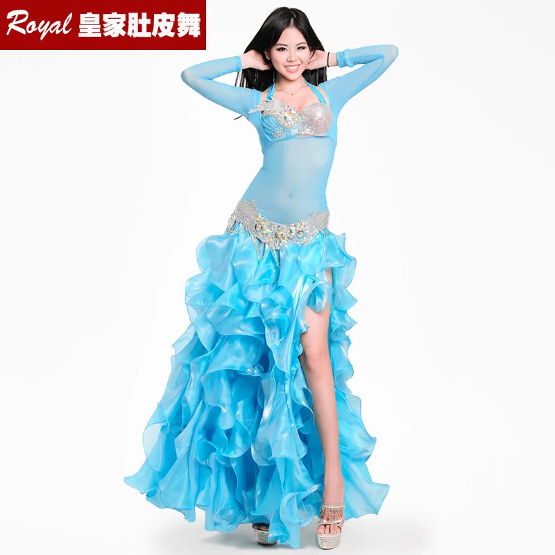 

Belly dance women's suits professional belly dance costume belly dancing dresses rhinestones Bra top belt skirt carnival outfit