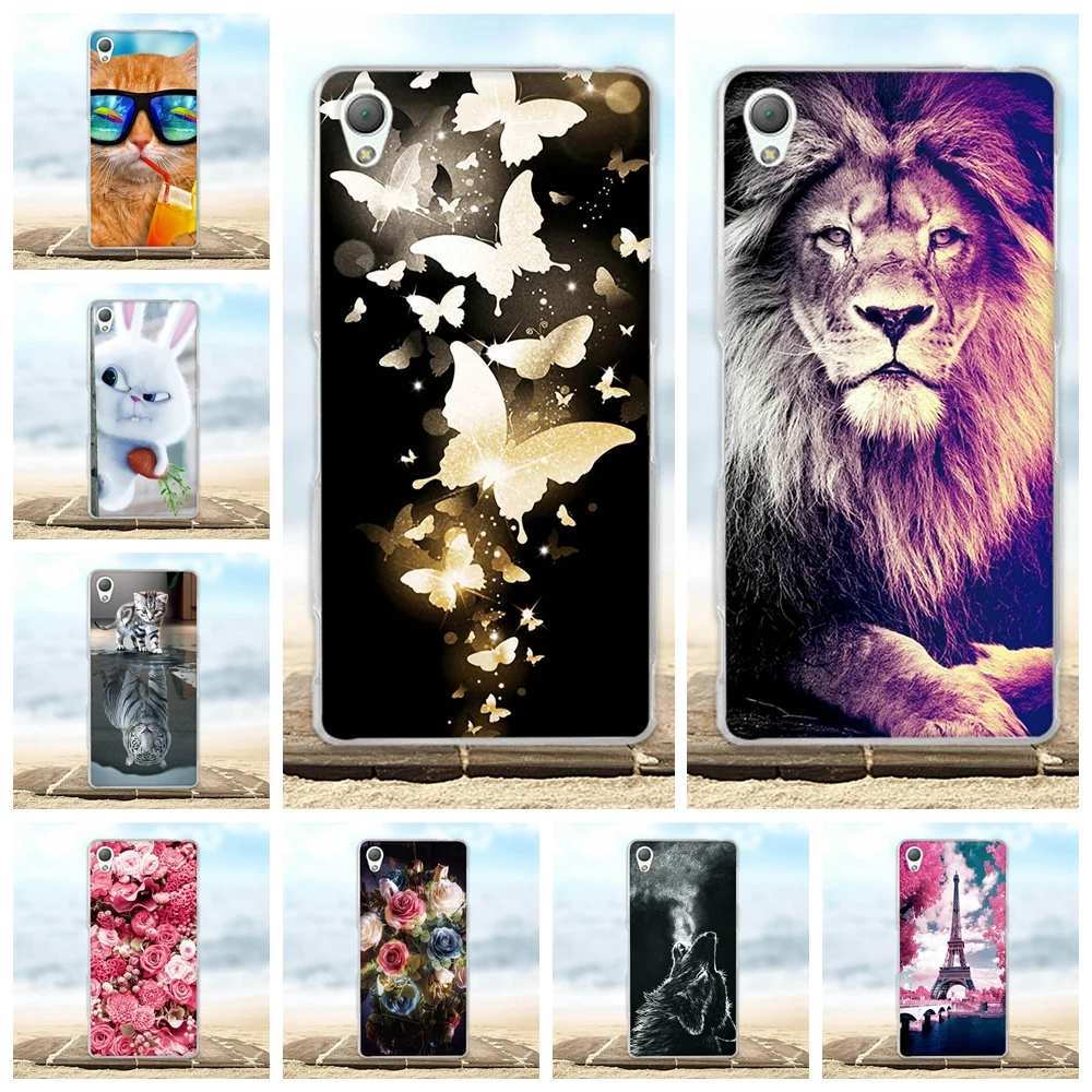 لسوني اريكسون Z3 حالة لينة سيليكون TPU الغطاء الخلفي 3D نمط لطيف أكياس لسوني Z3 D6603 D6643 D6653 d6616 L55T الهاتف حالات