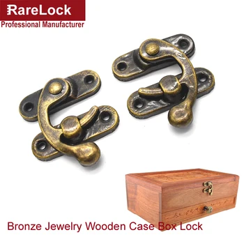 

Rarelock 10pcs/lot Antique Bronze Jewelry Wooden Case Box Lock Horn Curved Buckle Hardware Hasp Locks a