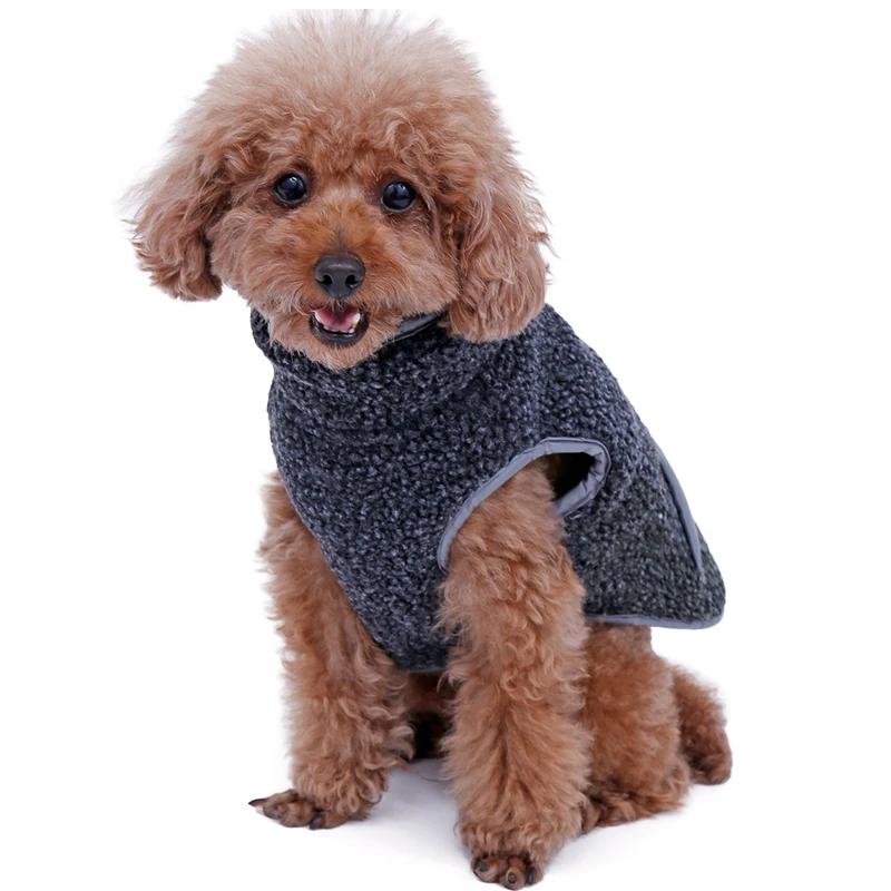 Зимняя одежда для животных, одежда для собак, теплый жилет из полиэстера, ошейник для собак, хлопковая куртка для щенков, прочная 4 вида цветов, одежда для домашних животных