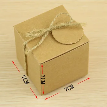 

2000pcs Wholesale kraft paper wedding candy box favor party chocolate box gift wrap birthday gift box cake boxes 7x7x7cm wa3535