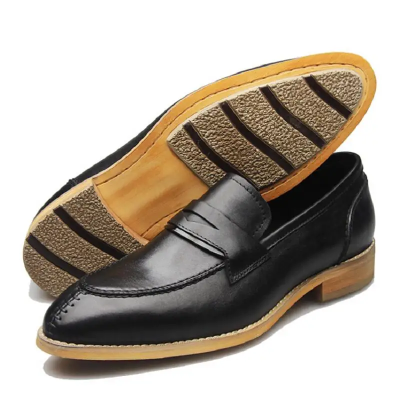 Preto Homens Apontou marrom Genuíno Toe Mocassim Homme Sapatos Mycolen Formais Negócios De Mocassin Couro Mens marrom Casamento Dos Preto Tw8fqf5O