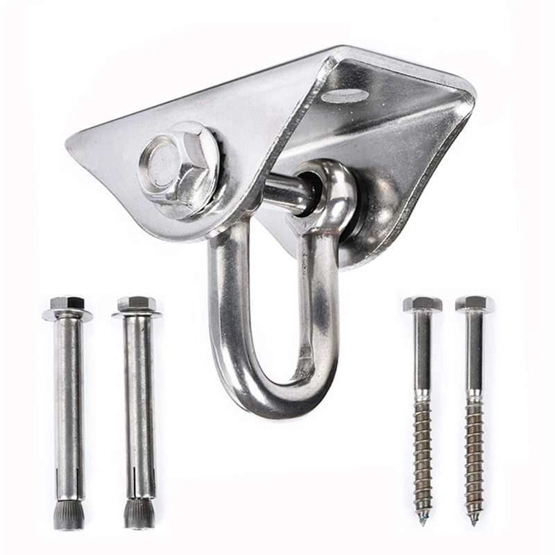 

Swing Hangers 1000Lbs Stainless Steel Rotate Hammock Chair Hanging Kit Suspension Hooks with Bolt for Hammock Chair Sandbag Sw