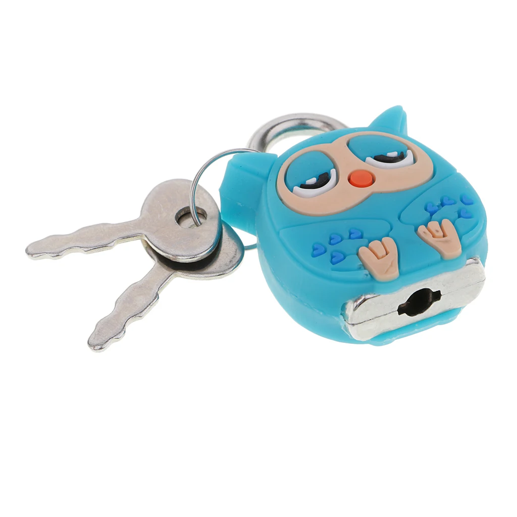 1 Set Silicone Metal Cute Animal Mini Cartoon Lock Novelty Padlock for Jewelry Suitcase Luggage Safety DIY Craft Supplies