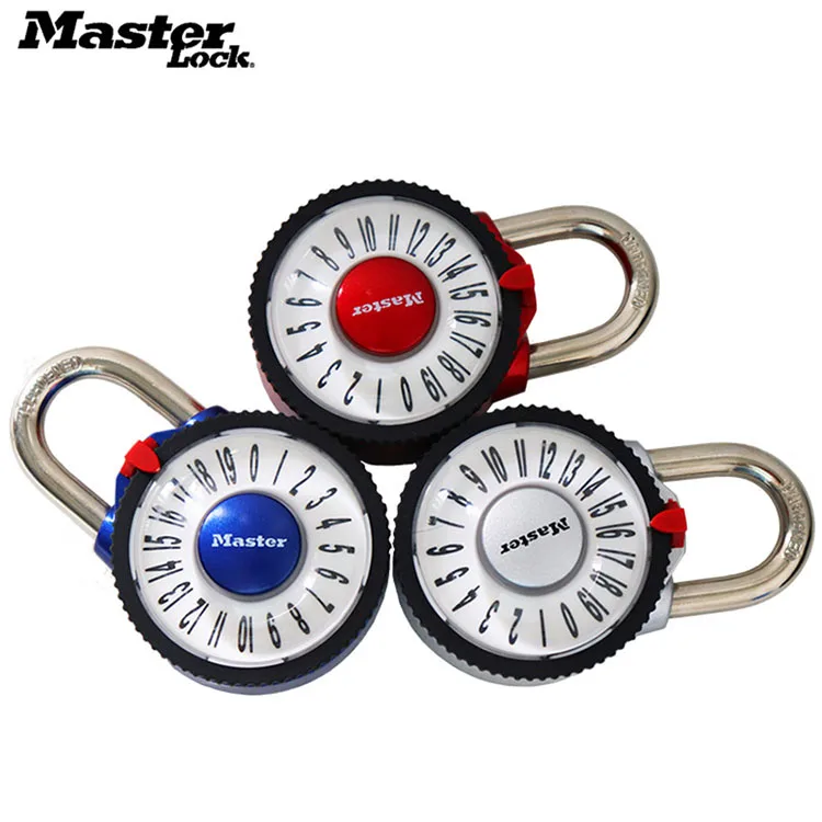 Master Lock Wide Combination Dial Padlock with Aluminum Cover Password Smart for Lock Carousel gym locker lock New style (1)
