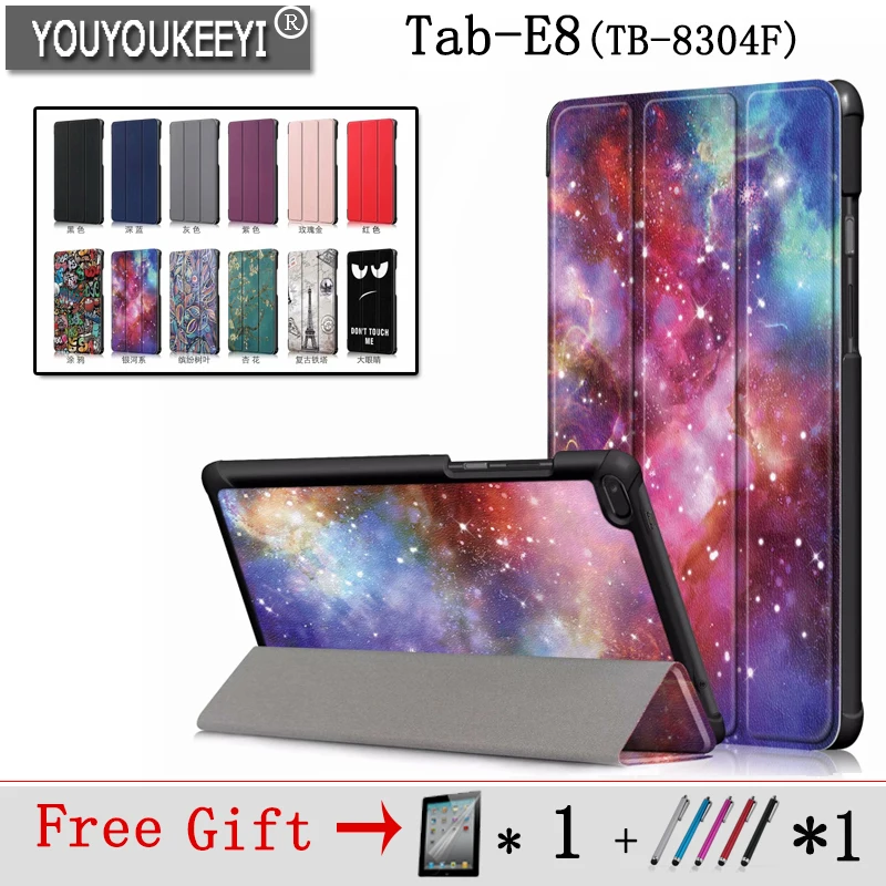 

Painted Cover Case for Lenovo TAB E8 Tablet TB-8304 Slim Magnetic Cover for 2018 Released Tablet Tab E8 TB-8304F + 2 Gifts