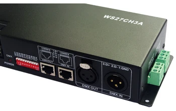 

3pcs WS27CH3A 27channel 9group dmx512 led decoder ,controller,LED drive with case,DC12-24V each CH max 3A for led strip