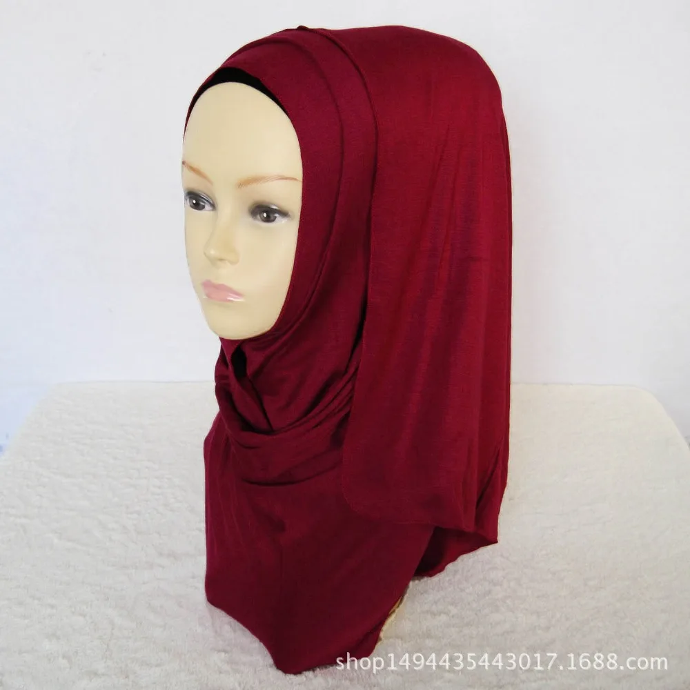 8 цветов высокого качества Джерси-шарф трикотажная шаль мусульманский хиджаб шарф Макси сплошной хиджаб шарф 170*50 см