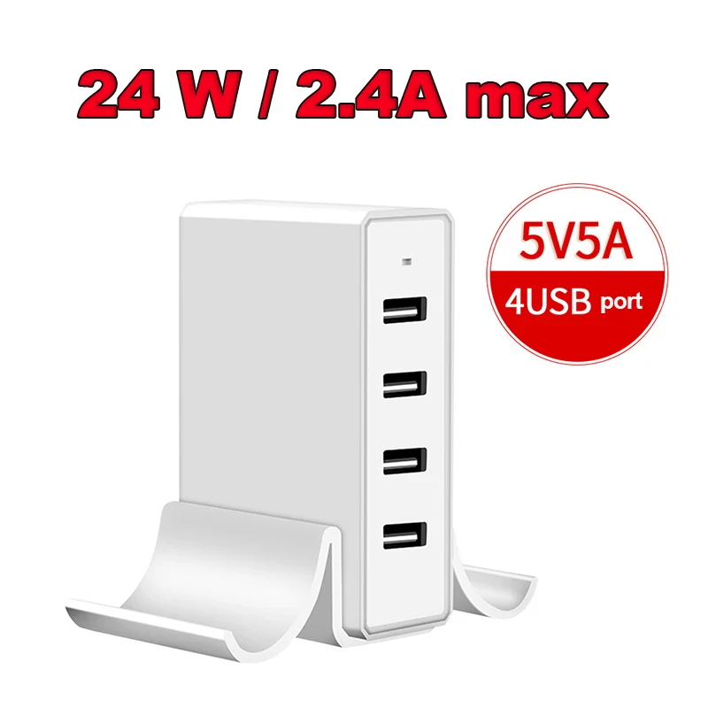 

20W Multi USB Charger,Wall Charger Desktop Charger Charging Station with Phone Stand Power Adapter for iPhone Samsung