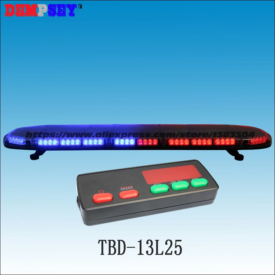 

TBD-13L25 High quality LED Super bright lightbar,Blue&Red emergency lightbar,Car Roof Strobe warning lightbar,with controller-3K
