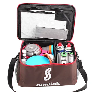 

TOP!-Outdoor Camping Hiking Picnic Bag Camping Portable Food Storage Bag Wild Picnic Tableware Outdoor Cookware Set Pot Gas Ta