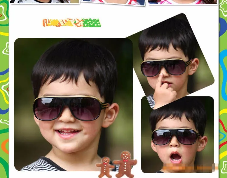 Винтаж для маленьких мальчиков и девочек очки детские вогнуто-Выпуклое стекло, de soleil очки детские солнцезащитные очки Oculos De Sol Gafas infantile