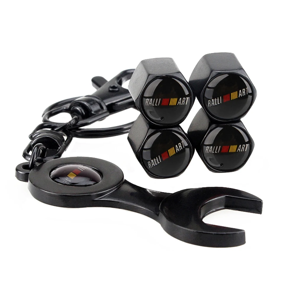

4 pcs Car Accessories Anti-theft Wheel Tire Stem Air Valve Cap For Mitsubishi RALLIART ASX Lancer Pajero Outlander L200 Eclipse