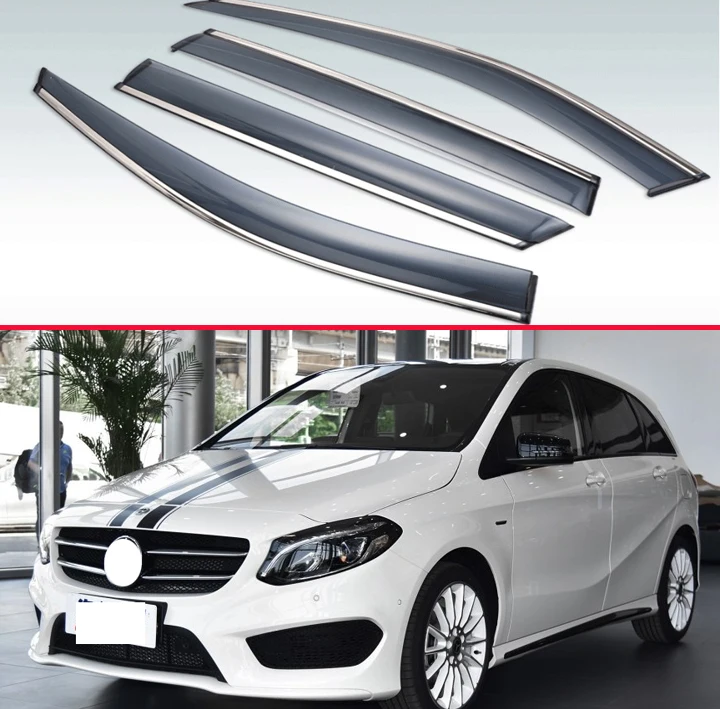 

For Mercedes-Benz A-Class A180 A200 A250 A45 W176 2013-2018 Plastic Exterior Visor Vent Shades Window Sun Rain Guard Deflector