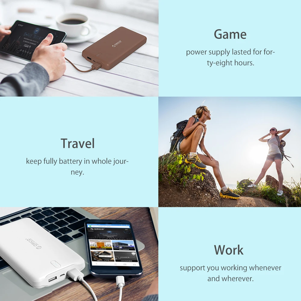 ORICO 20000mAh Power Bank Portable Charger Dual USB Powerbank External Battery Pack ORICO 20000mAh Power Bank Portable Charger Dual USB Powerbank External Battery Pack