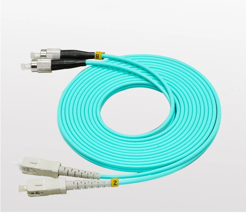 15M 10G OM3 Armored Cable Fiber Patch Cord LC to LC 3.0mm MM 50//125 Duplex