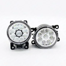 LED передние противотуманные фары для Renault Logan салон LS 2004-2015 стайлинга автомобилей круглый бампер DRL дневные Бег вождения туман лампы