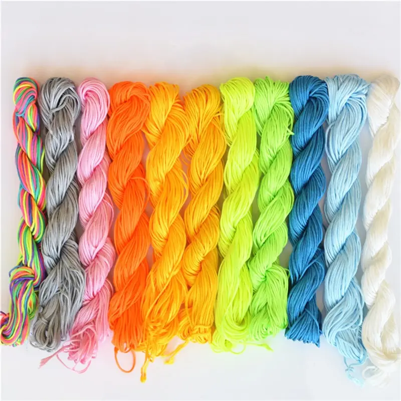 

2018 Hot 6Colors 25m Velvet Cord Thread Chinese Knot Macrame Cord Bracelet Braided String DIY Tassels Beading String Thread