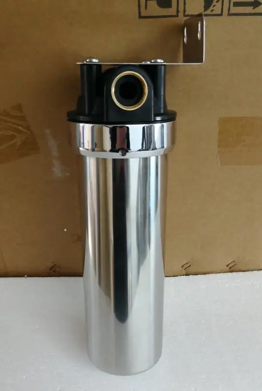 

Water Filter Parts 1/2" Port Pre Water Purifier Single stage Stainless Steel housing with bracket and wrench