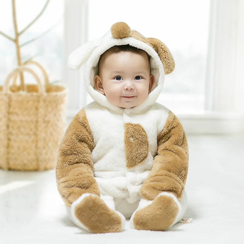 2018 Cute Cartoon Dog Baby Girls Clothes Animal Baby Rompers Costume