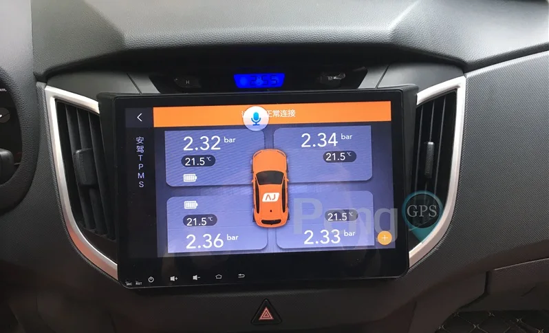 TPMS для Автомобильный dvd-плеер на основе Android gps навигационная автомобильная система контроля давления в шинах с 4 внутренними датчиками шин USB интерфейс