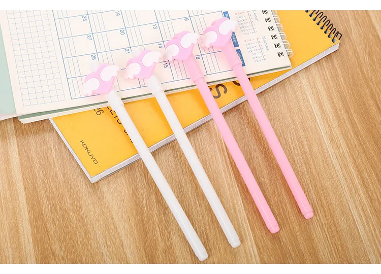 Bonito dos Desenhos Anjo Caneta Neutra Animados Estudantes Amor Aprendizagem Escritório Papelaria Assinatura Kawaii Escola 100 Pçs Asa 3 Cheap Canetas de gel