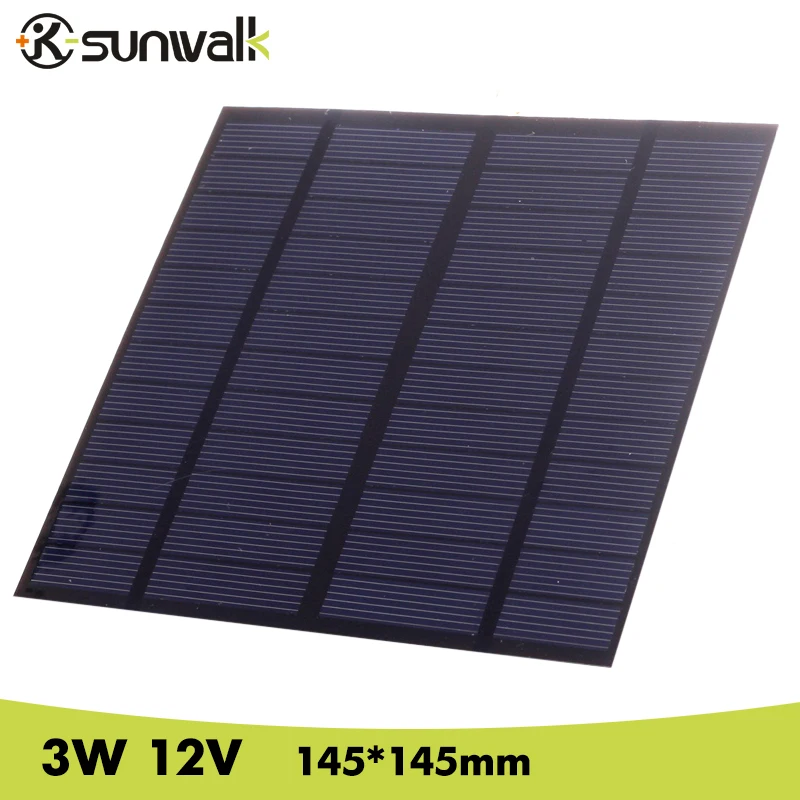 Солнечная панель SUNWALK 12 В 3 Вт фотопанель миниатюрная солнечная батарея