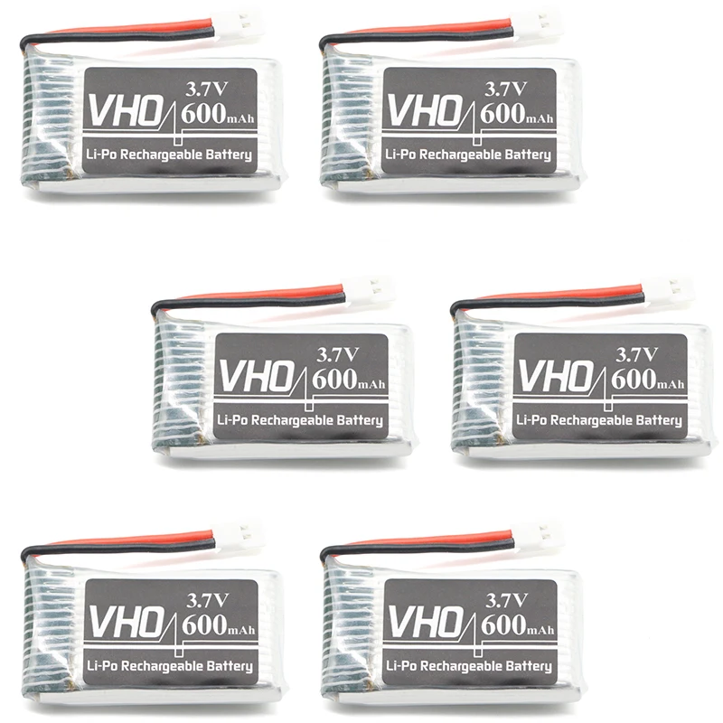 VHO 6 шт. 3.7 В 600 мАч lipo Батарея для SYMA X5C X5SW X5S X5SC CX30W V977 QX95 QX80 QX90 E30 E30W | Игрушки и хобби