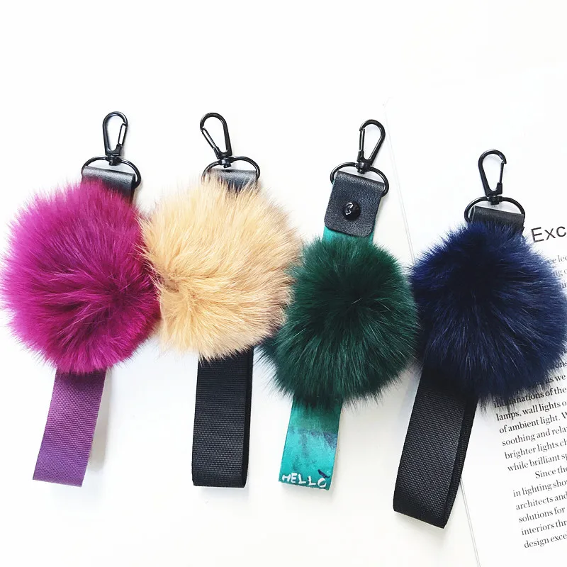 SIANCS Hairball Mobile Phone Lanyard Fashion Short Phone Straps Universal Cellphone Accessories For iPhonexs Samsung SIANCS Hairball Mobile Phone Lanyard Fashion Short Phone Straps Universal Cellphone Accessories For iPhonexs Samsung