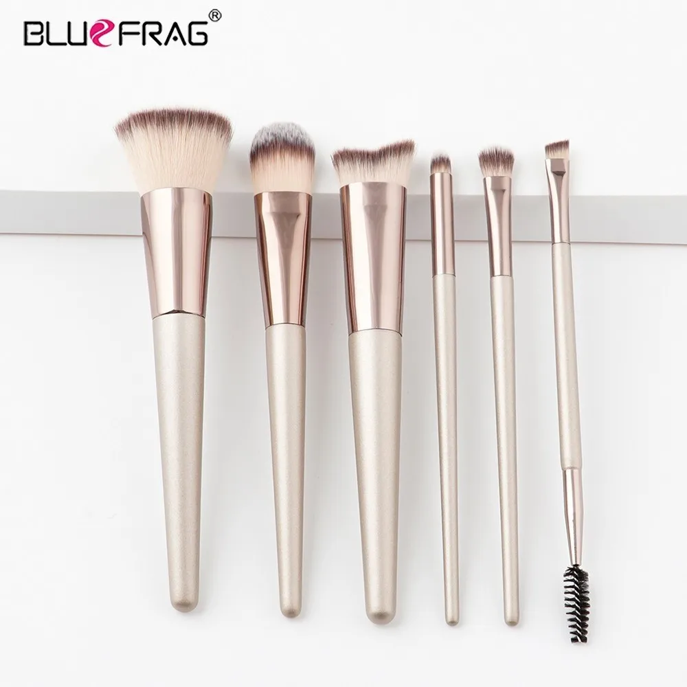 BLUEFRAG Pro 6pcs Makeup Brushes Set Powder Foundation Eyeshadow Make Up Cosmetics Soft Synthetic Hair High Quality|makeup brush set|brush set6pcs