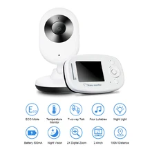 2,4G беспроводной 2,4 дюймовый ЖК-аудио-видео Детский Монитор радио няня музыка работающий на линии внутренней связи инфракрасный портативный детский фотоаппарат детская рация