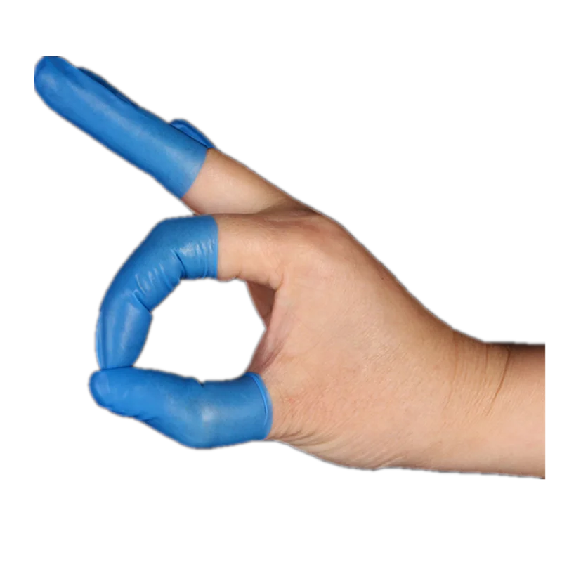 

Disposable finger sleeve blue nitrile finger gloves disposable industrial nitrile finger sleeve
