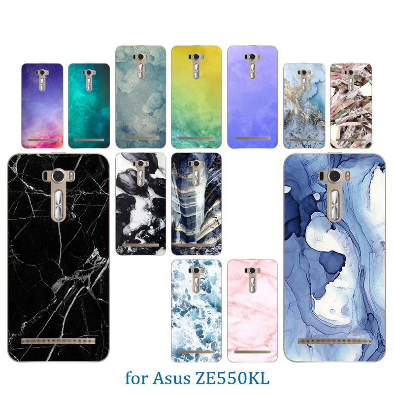 Мягкие ТПУ чехлы для телефонов Asus ZenFone 2 Laser ZE550KL 5 дюймов цветной каменный узор Zenfone