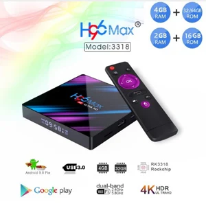 Android 9,0 tv Box H96 MAX Rockchip RK3318 4 Гб ОЗУ 32 Гб 64 Гб ПЗУ 4K Netflix Youtube потоковый Медиаплеер Smart tv Box телеприставка