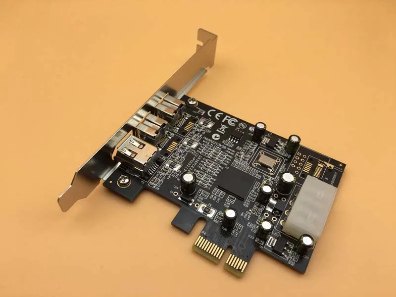 1394 карта захвата TI2213 чипсет PCI E на 2 порта 1394B + 1394A карты HD DV Карта видеозахвата