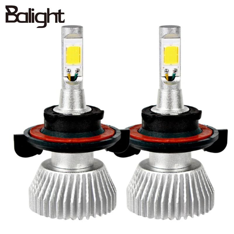 

Balight 2PCS C6 COB LED Car Headlights Bulb H1 H3 H7 H11 880 9005 9006 H4 H13 9004 9007 60W 6000LM 6000K Auto Headlamp Light