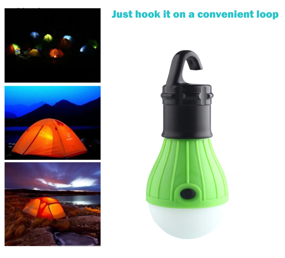 Portable Emergency Camping Tent Soft Night Light Outdoor Hanging SOS