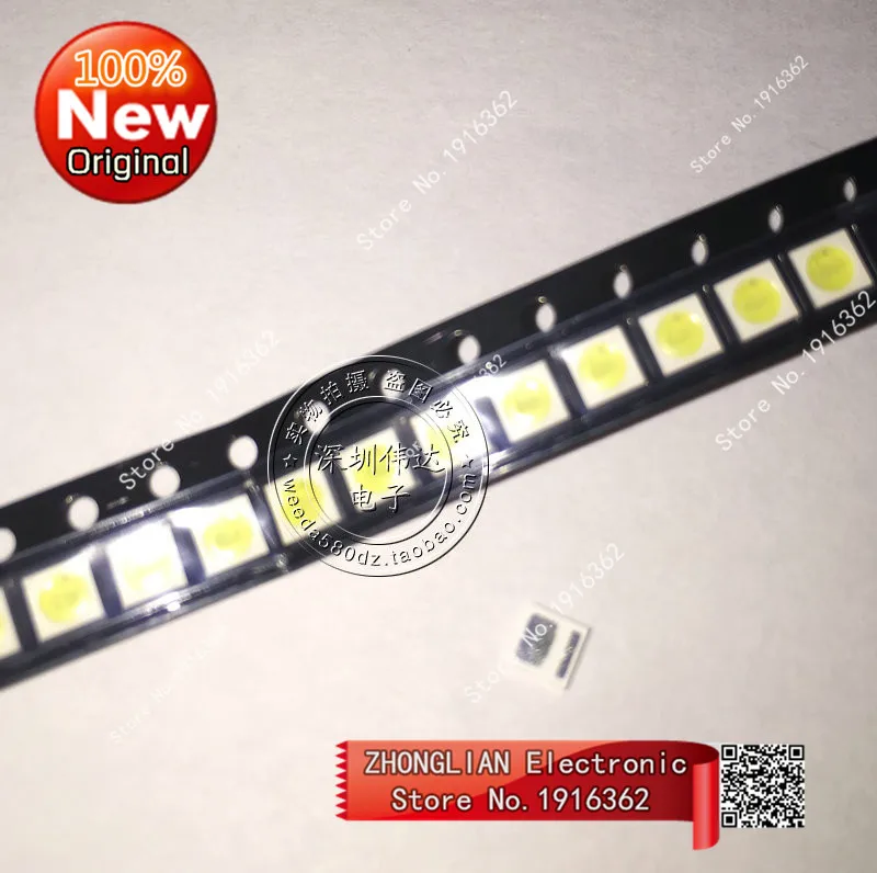 100 шт./лот LED ЖК дисплей ТВ лампа подсветки 1 Вт 3 В 3030 лампы холодный белый yiguang