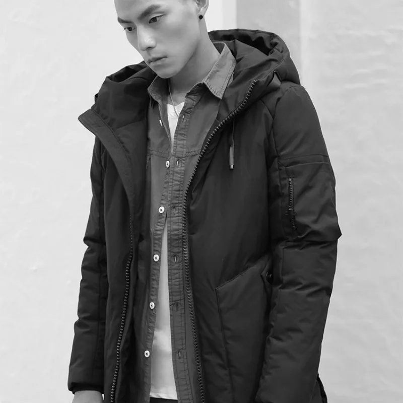 

2018 Winter Jacket Men Long Warm Winter Jackets Men's Cotton Autumn Coat High Quality Black Parkas XD668