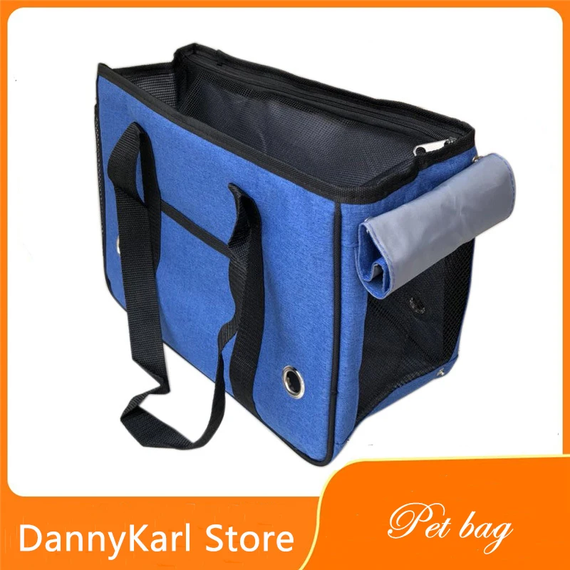 

DannyKarl Pet Denim Bag Portable Fashion Dog Bag Outing Portable Diagonal Packpack Denim Cat Rabbit Bag Pet Handbag