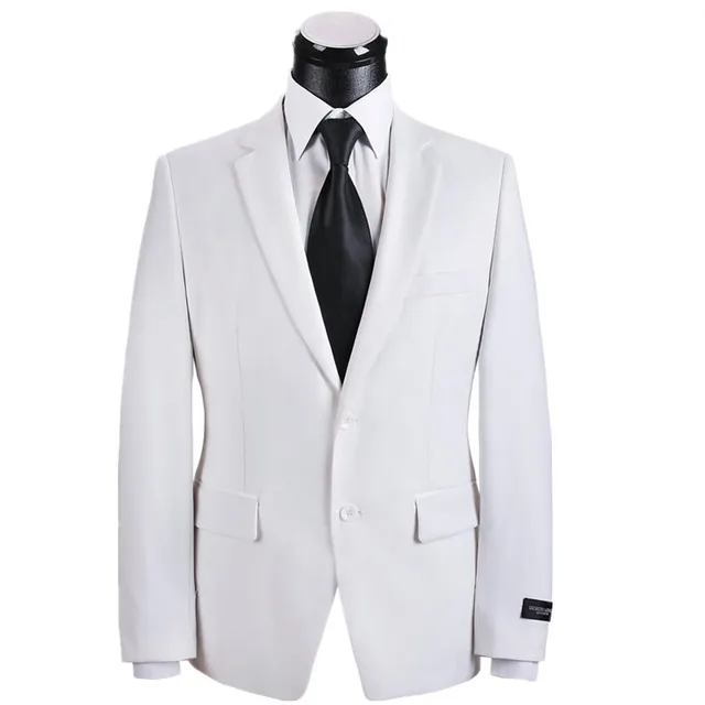 Men's suit jacket handsome white wedding the groom's best man coat high ...