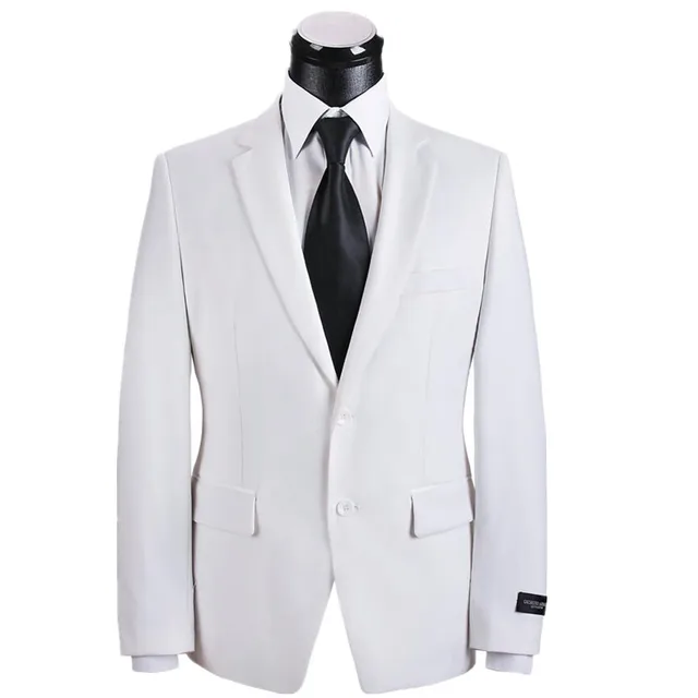 Men's suit jacket handsome white wedding the groom's best man coat high