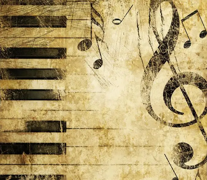 

[Self-Adhesive] 3D Piano Musical Note 7 Wall Paper mural Wall Print Decal Wall Murals