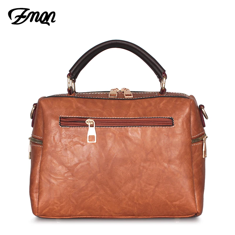 ZMQN сумка через плечо для женщин винтажная маленькая сумка через плечо дешевая женская кожаная сумка женская сумка Бостонская коричневая C256