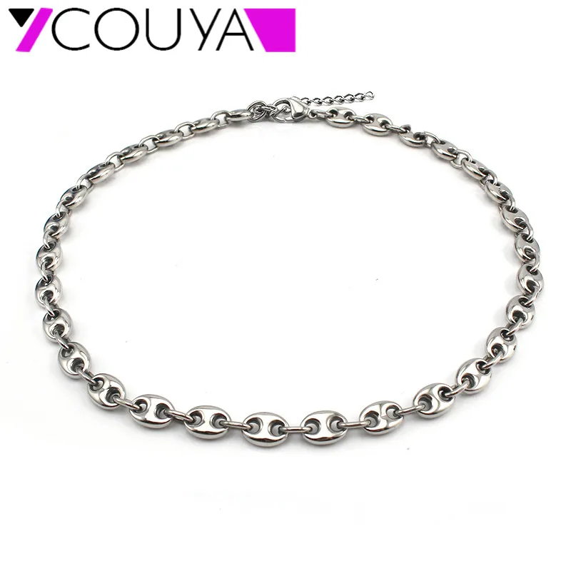 

Women 316L stainless steel magnetic necklace health for women female 2017 new design 9mm width link necklace jewelry