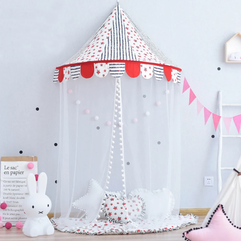 Kids Teepee Toys Tents Baby Play Room Cotton Portable Crib Tipi Room Decorations Princess House Boys Girls Props for Photography (1)