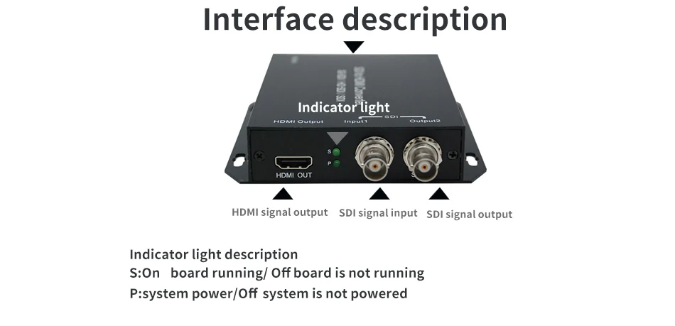 ZY-SC02 SDI в HDMI конвертер с SDI loop-out